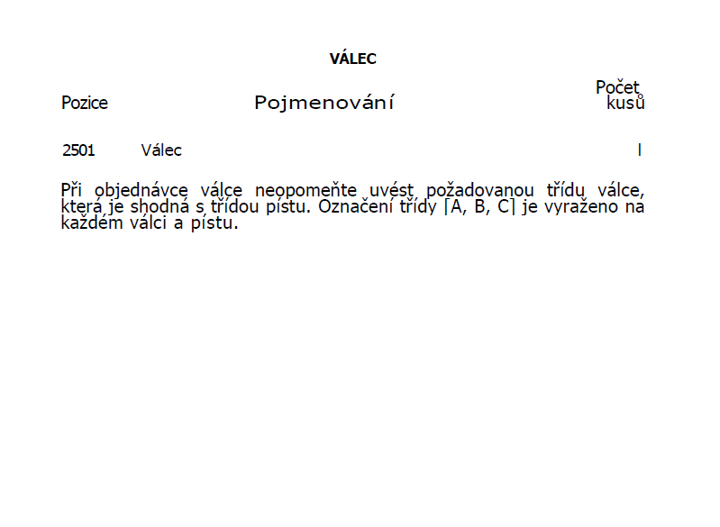 Válec B slavia 1D90 - 2