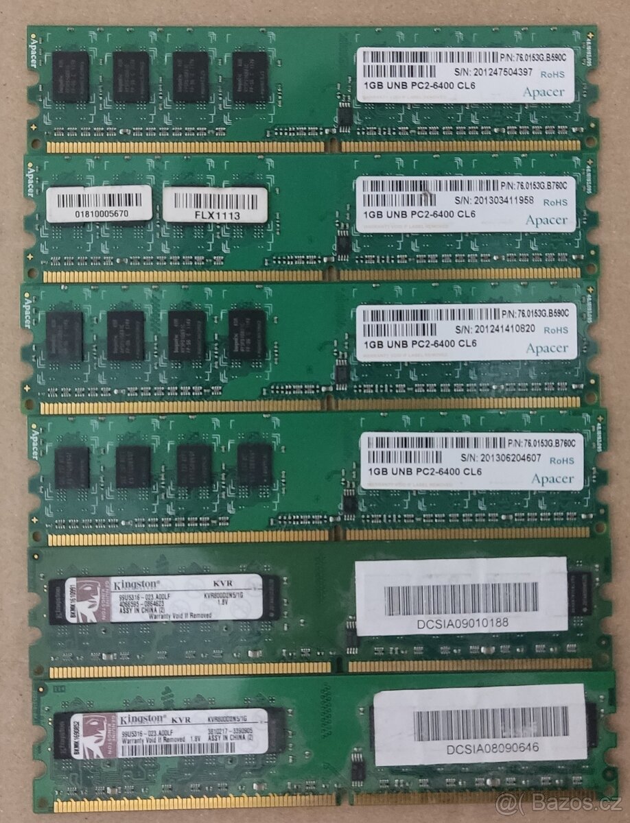 RAM DDR2, DDR3, DDR3L, DDR4 - 2