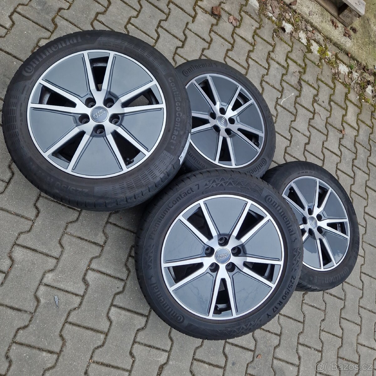 225/50/17 Originální Alu kola Audi R17 + letní pneu - 2