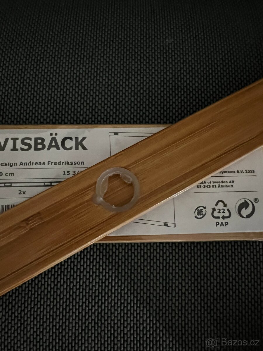 VISBÄCK – sada na zavěšení plakátu, bambus, 40 cm - 2