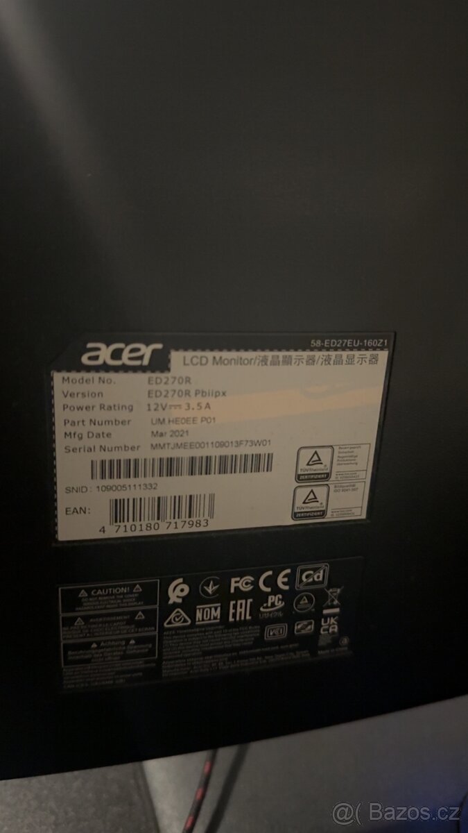 ACER zaoblený monitor - 2