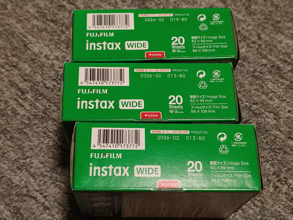 Instantní film Fujifilm Instax wide 20 ks , originál balení, - 2