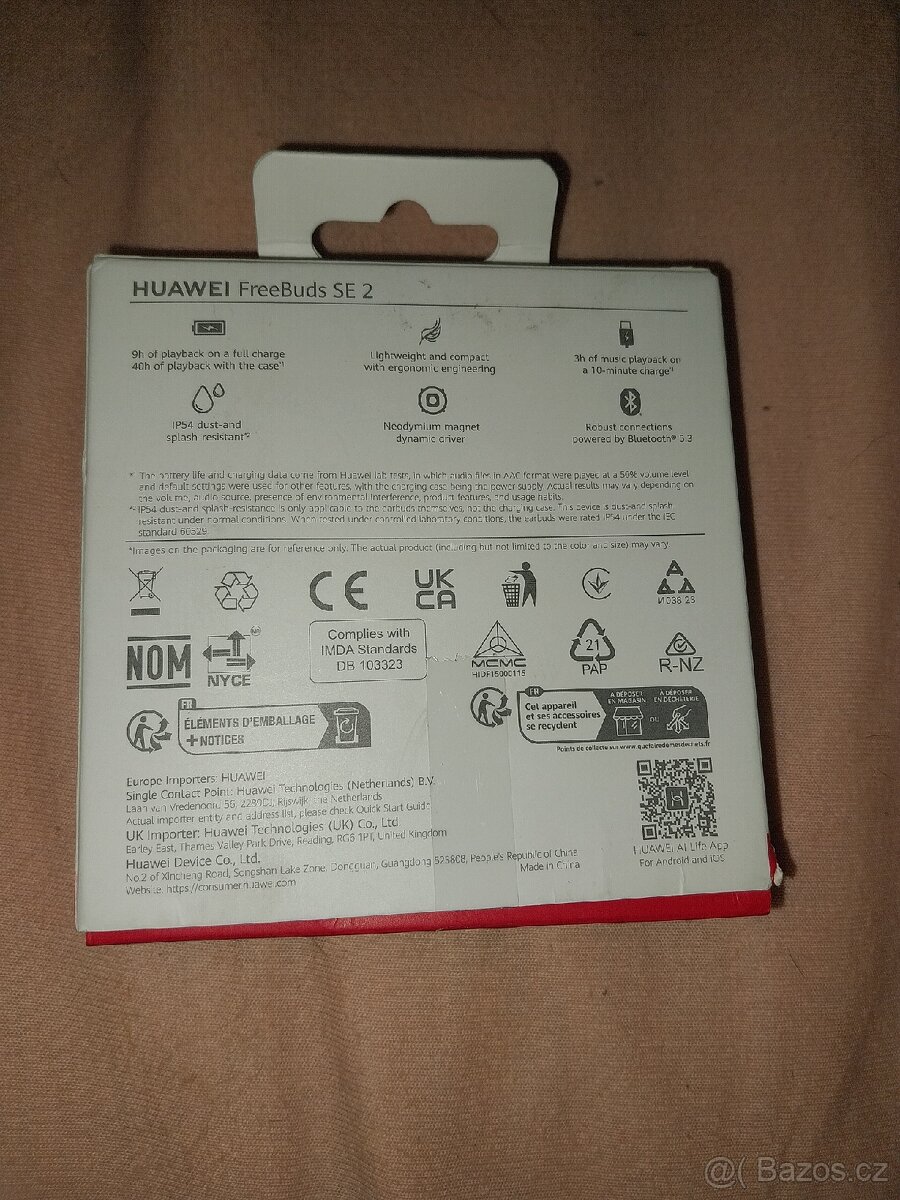 Sluchatka Huawei FreeBuds SE 2 bílá - 2