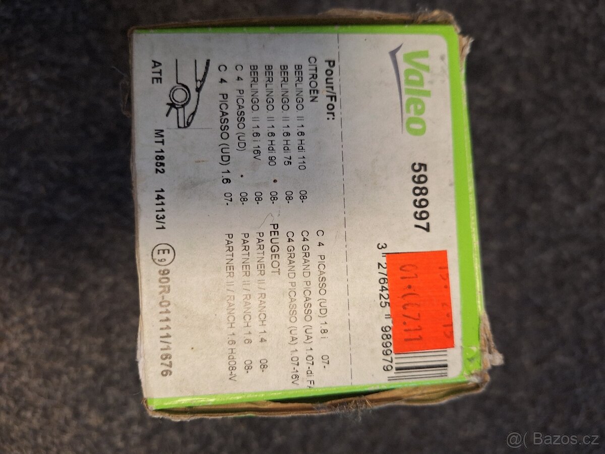 Sada brzdových destiček, kotoučová brzda VALEO 598997 - 2