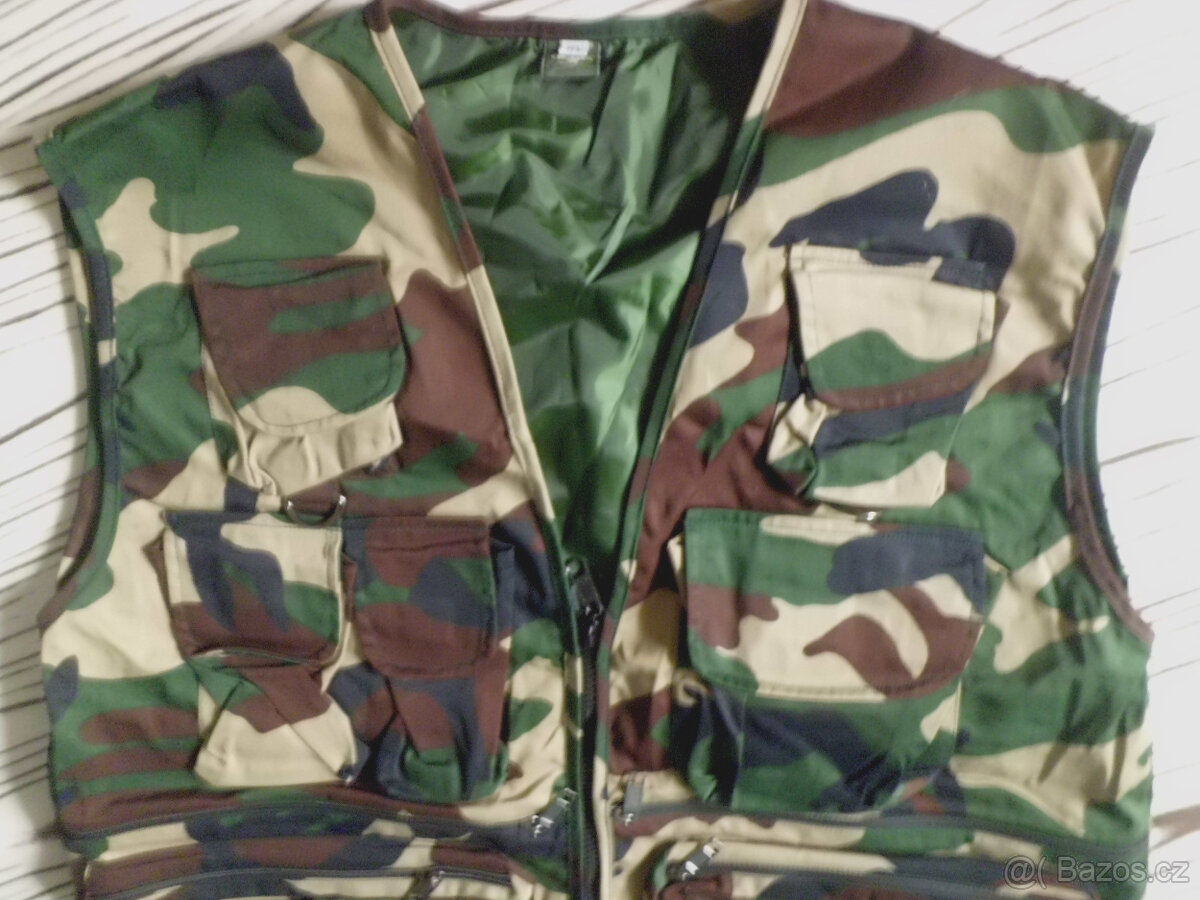 Nepoužitá maskáčová pánská vesta XL - 2