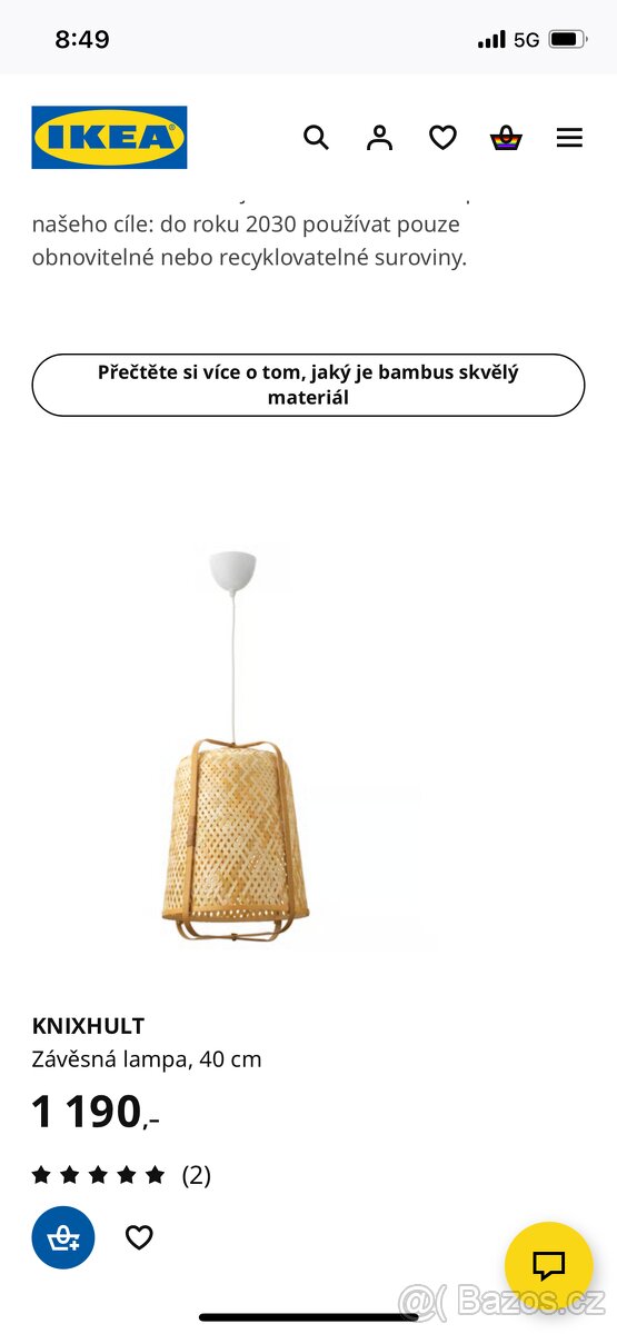 Závěsná lampa Ikea - 2