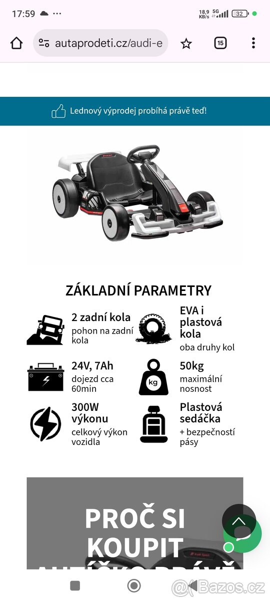 Drift elektrická motokára od 4 let - 2