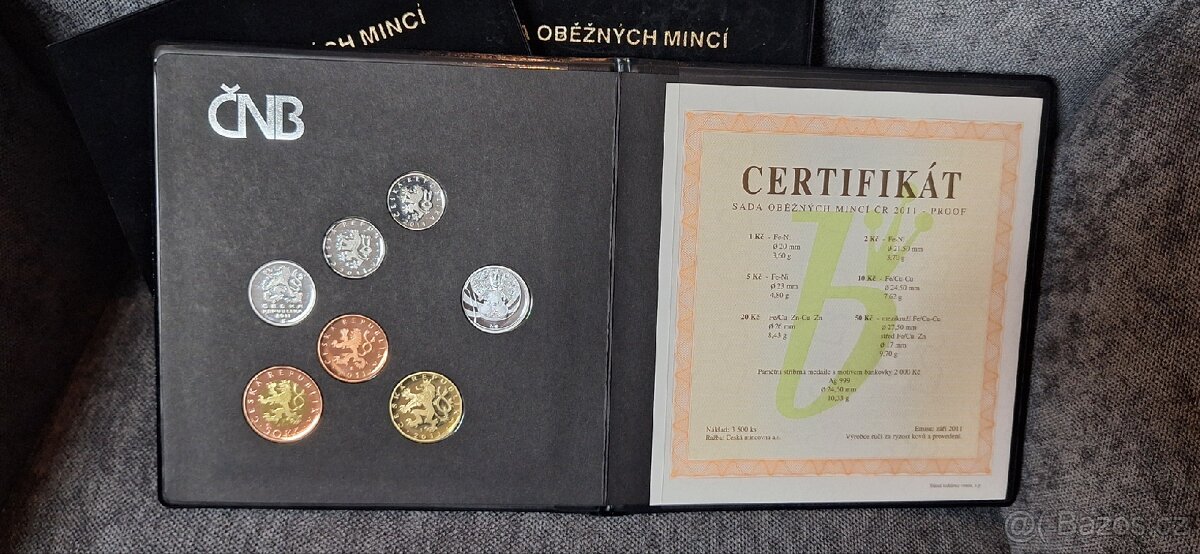 Sada oběžných mincí proof semiš 2011 - 2