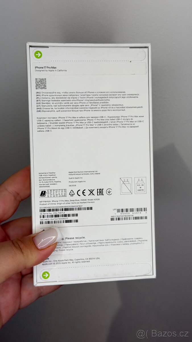 IPhone 17 pro max Deep Blue 256 gb novy - 2