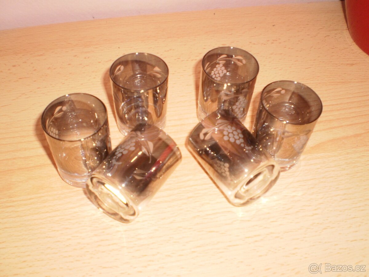 sklo - štamprlata ++nová++ komplet 6ks - 2