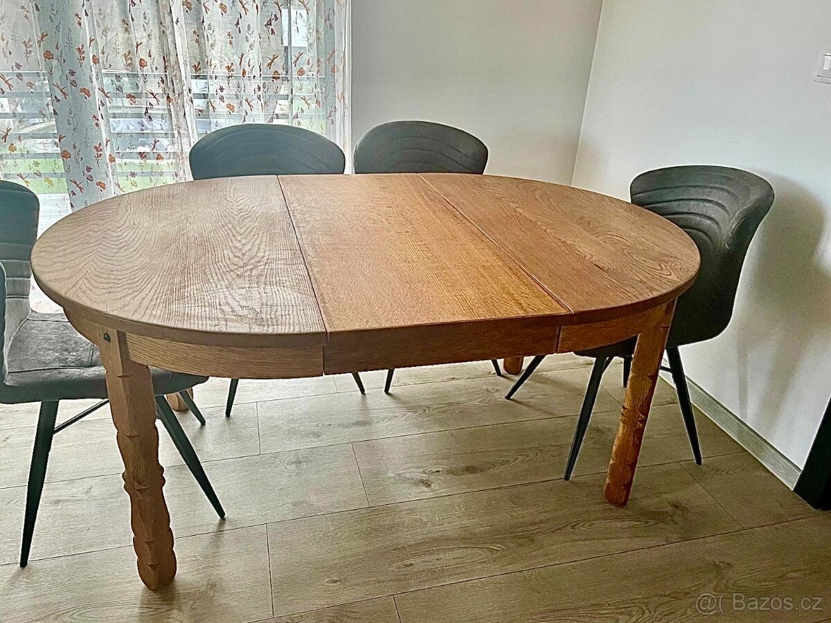 Jídelní stůl masiv,dub,rozkládací - 2