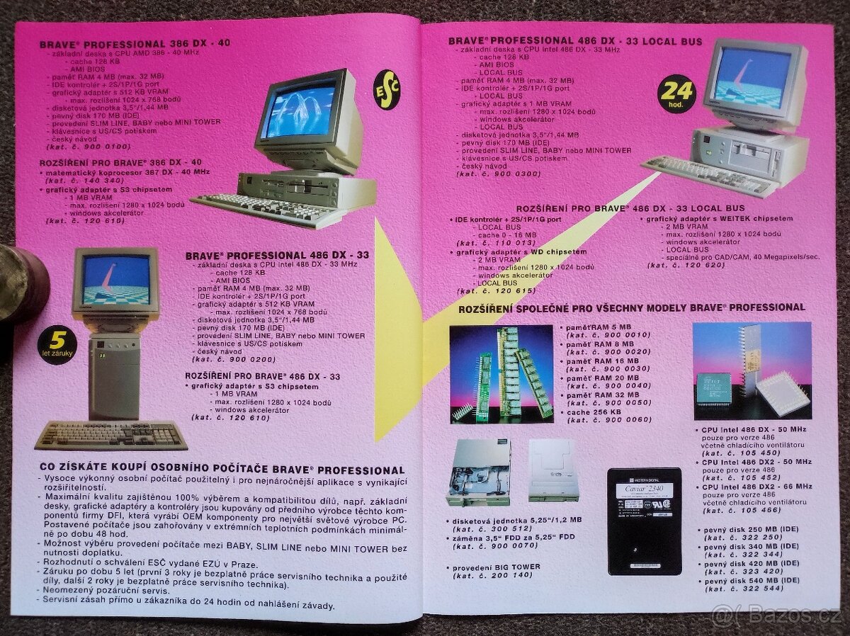 Počítačové nabídky 1. pol. 90 let HW SW Windows - 2