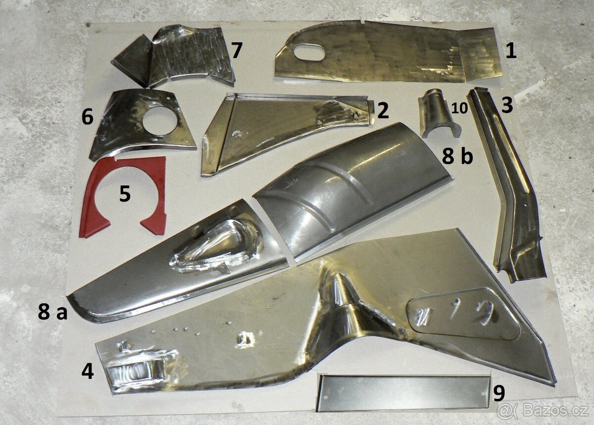 Kompletní zadní podběhy Škoda 1000 MB, 100, 110R - 2