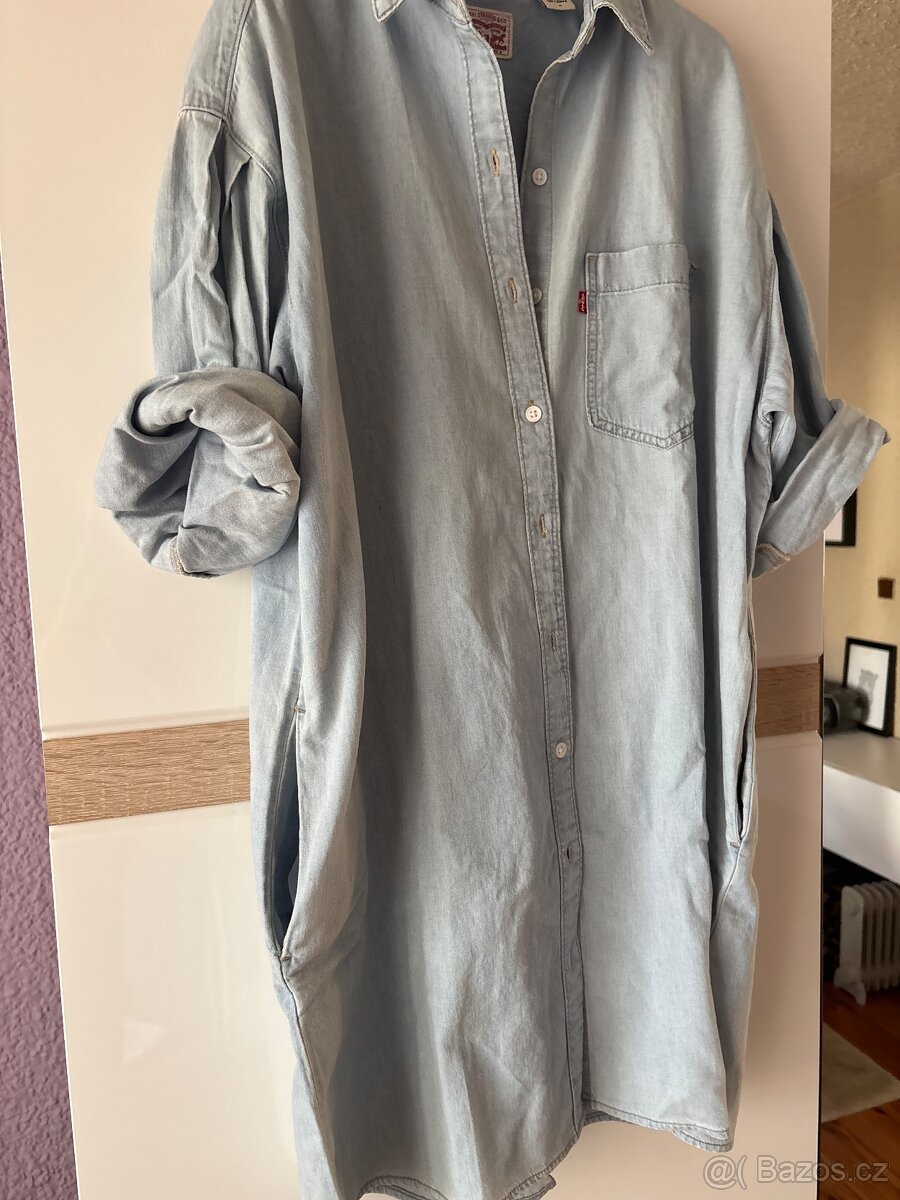 Riflové košilové šaty Levis - 2