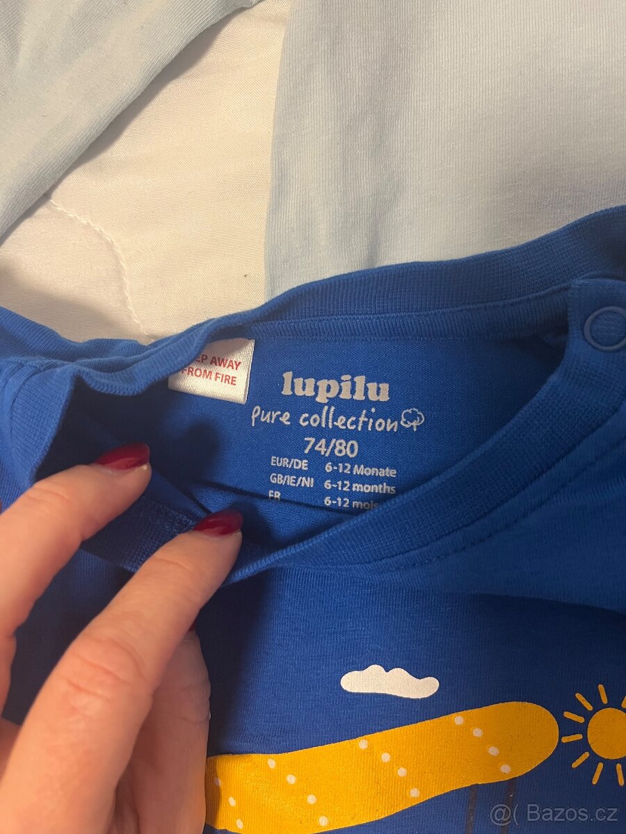 Krásná nová trička 74/80 Lupilu - 2