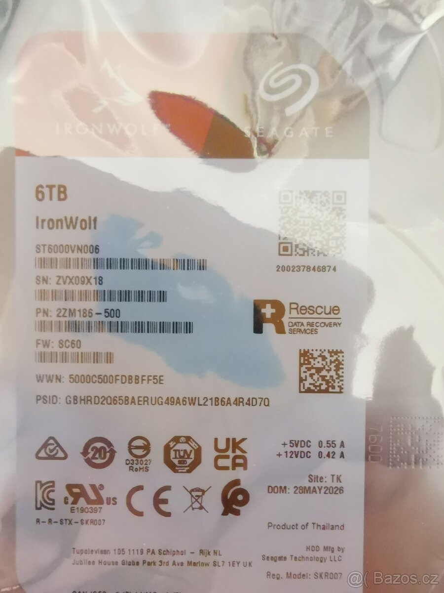 6TB Seagate IronWolf SATA NOVY NEROZBALENY - 2