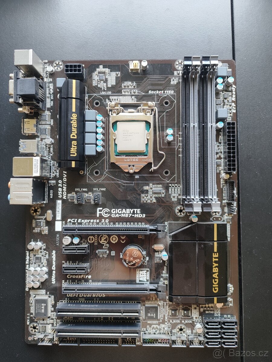 Procesor Intel i7-4770 a deska GA-H87-HD3 - 2