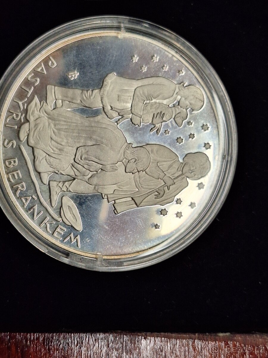 Stříbrné mince medaile klaneni tri kralu - 2