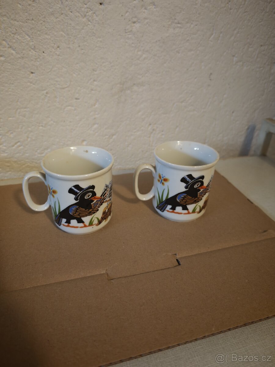 Retro hrnky a skleničky - 2