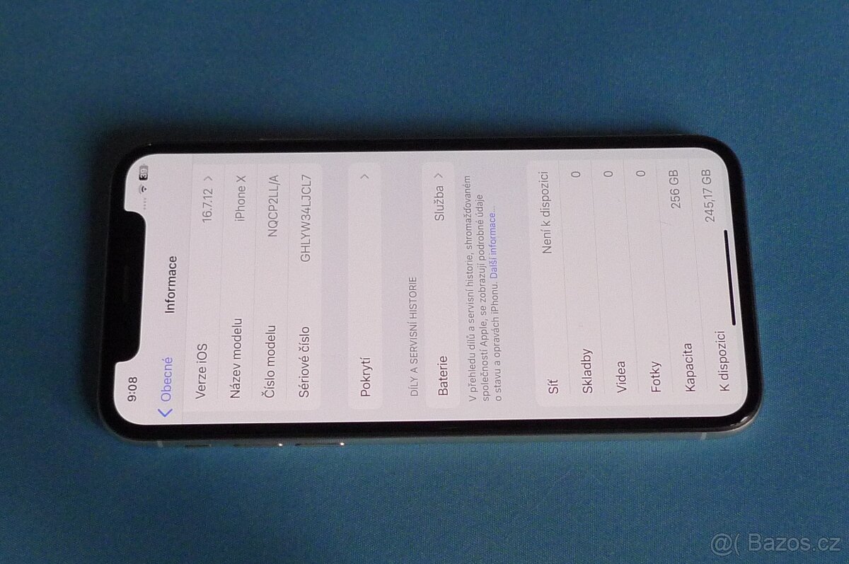 Apple iPhone X 64GB Baterie 74% - 2