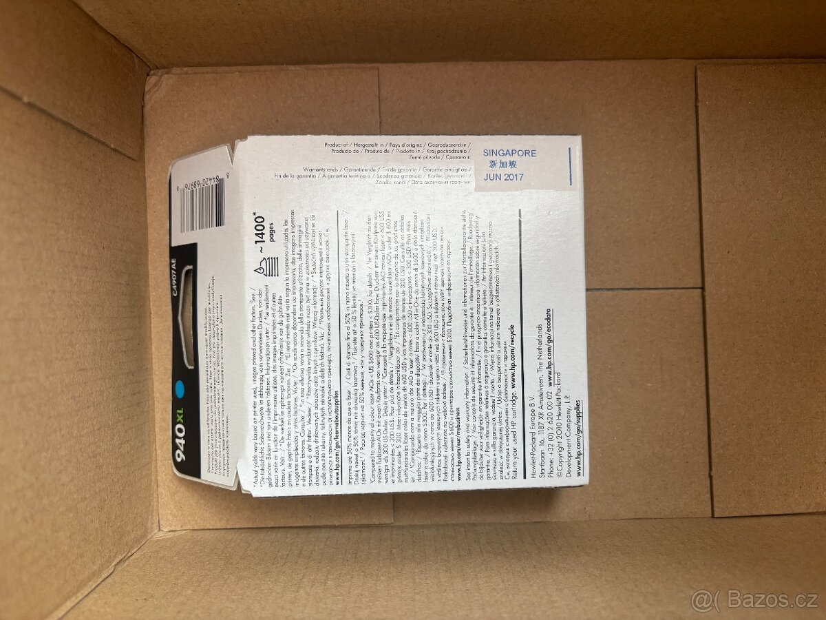 HP 940XL Cyan (1400 stran) pro OfficeJet Pro 8000, 8500 (C49 - 2