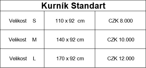 Kurník standart - zateplený, palubky/OSB - 3 velikosti - 2