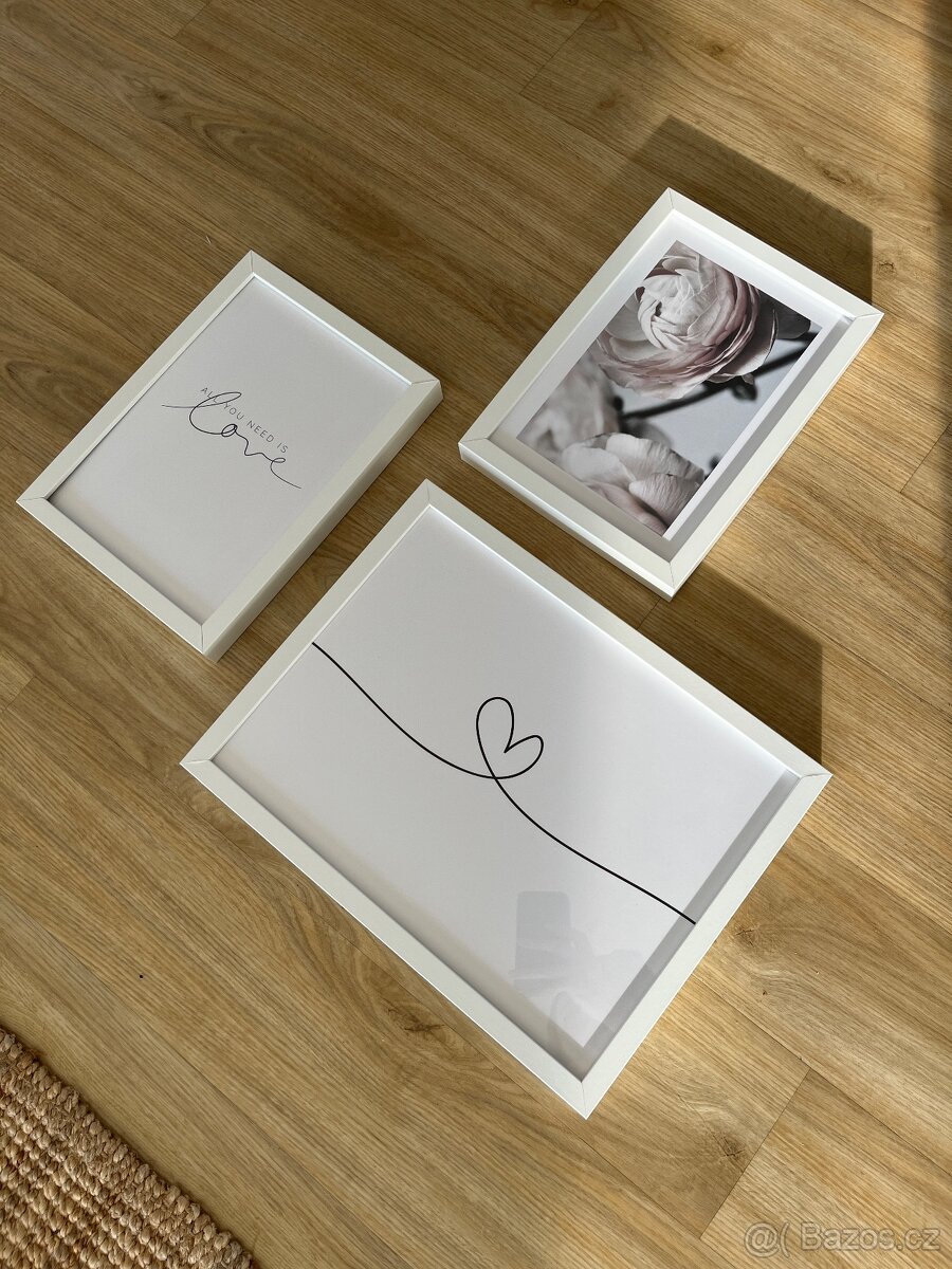 Bílé rámečky Ikea 3ks - 2