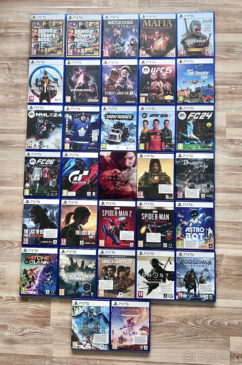 Sbírka her PS5 v super stavu - 2