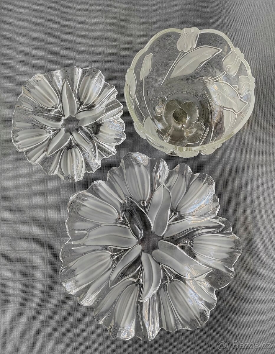 Sada skleněných servirovacich talířů a mísy od Mikasa - 2