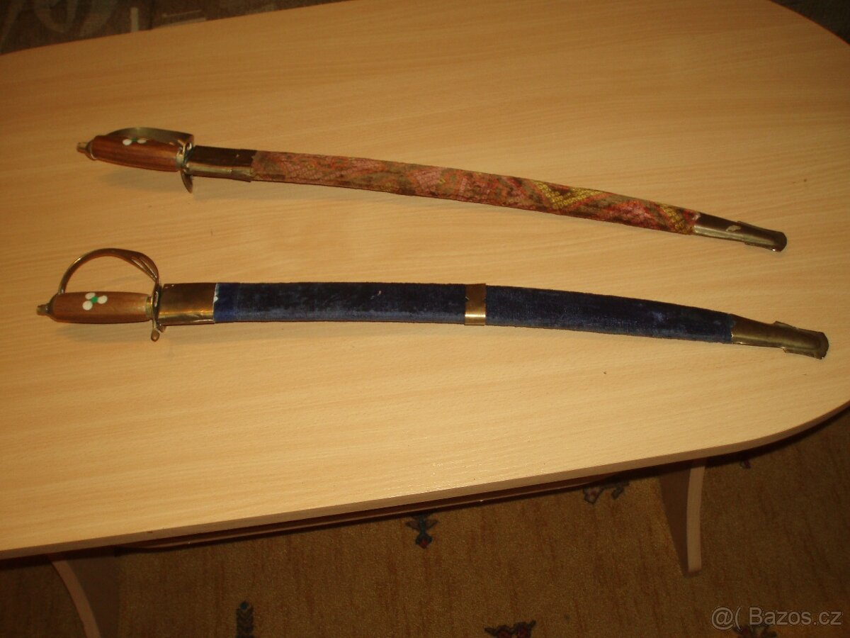 2 x šavle - 65 cm - částečně naostřeno - viz foto - 2