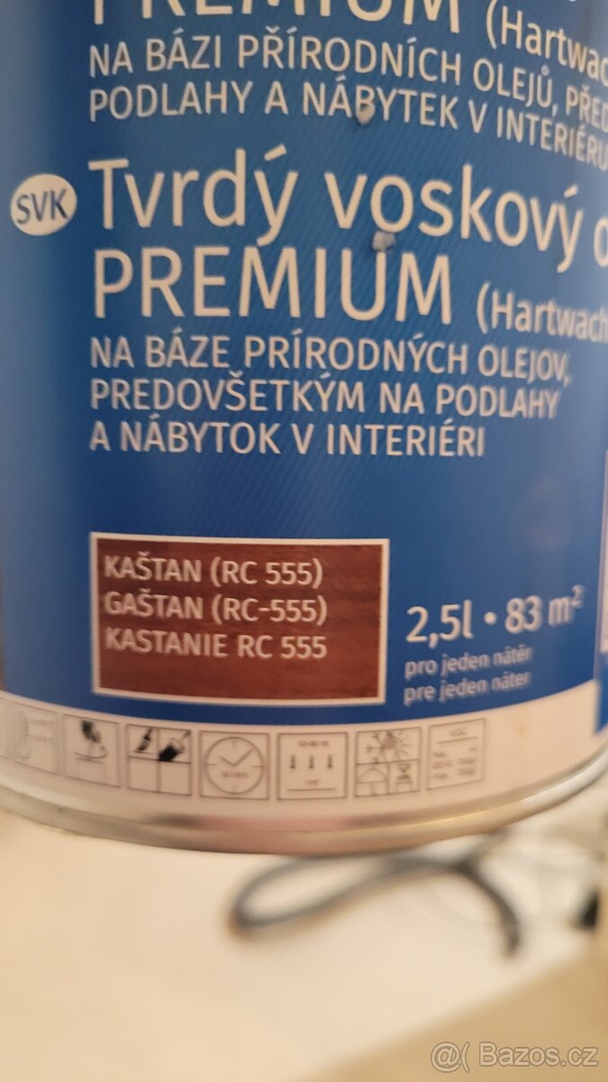 Tvrdý voskový olej Remmers kaštan 2.5L. - 2