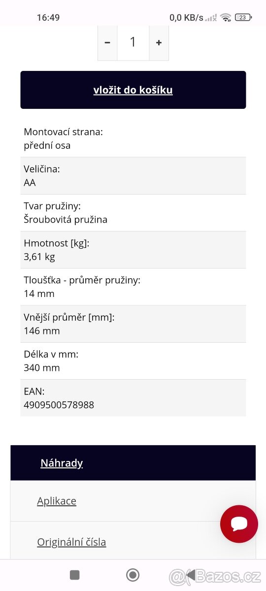 KYB vinutá pružina - 2