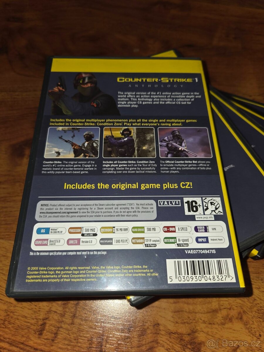 Krabicka s PC hrou Counter Strike 1.6 - do vitrinky - 2