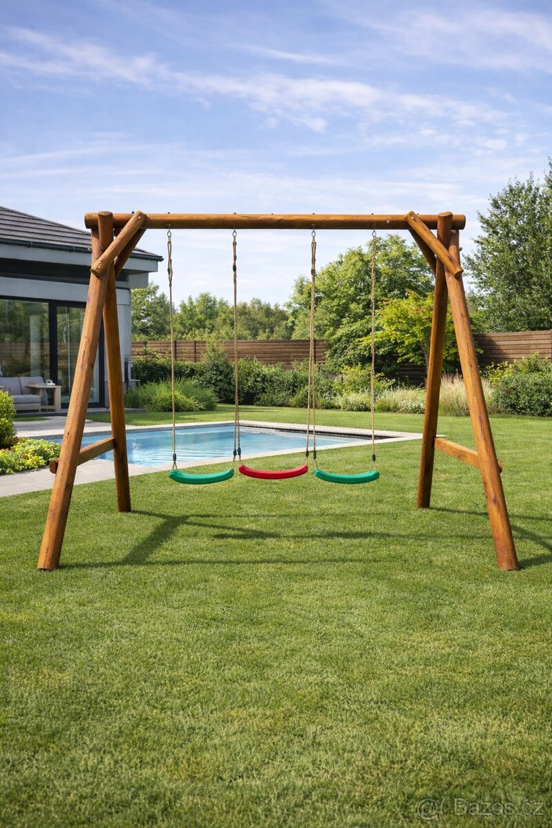 Třímístná houpačka, houpačka, pro 3 děti - 2