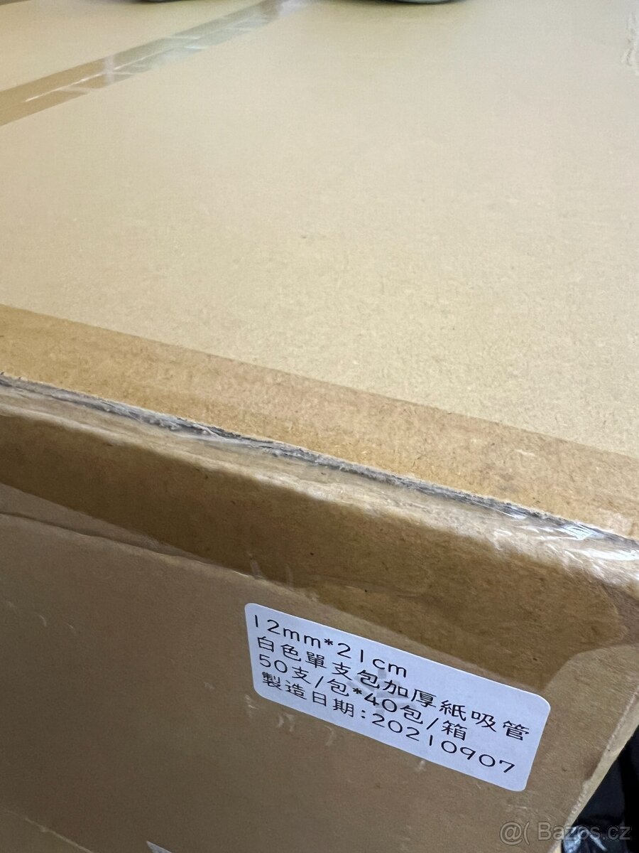 SLEVA Papírová pevná bubble tea brčka - 2