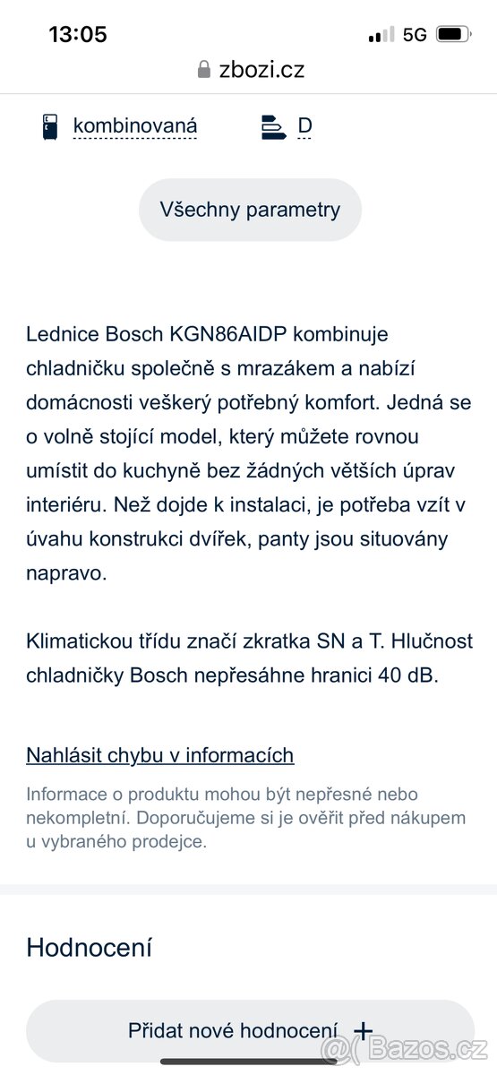 Lednice s mrazákem - 2