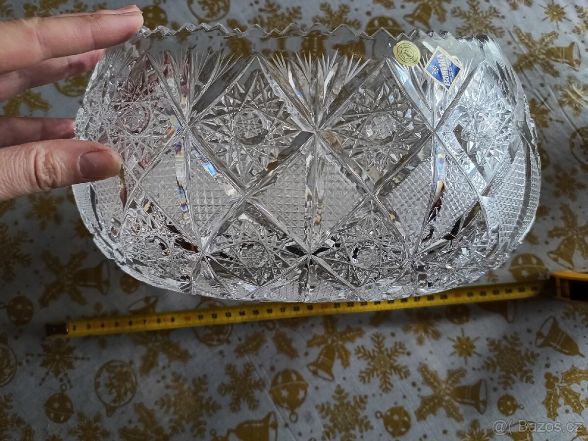 Velka brousena misa ceske sklo - 2