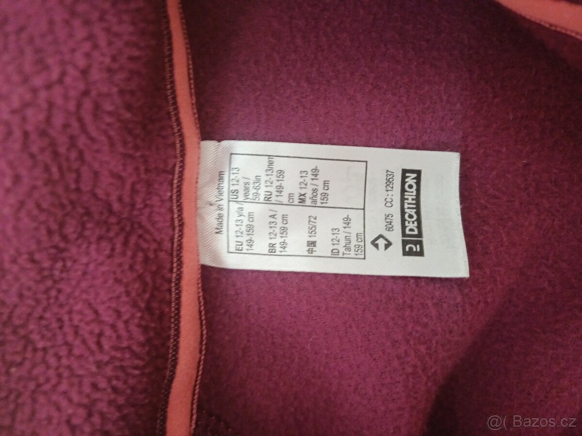 Fleecová mikina.12-13 let - 2