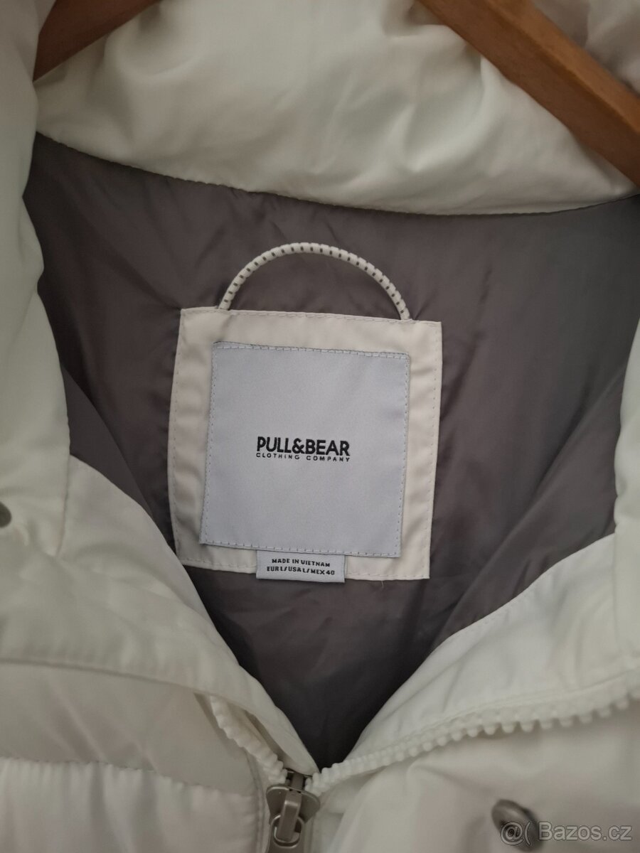 Pánská bílá bunda Pull & Bear vel.L/XL - 2