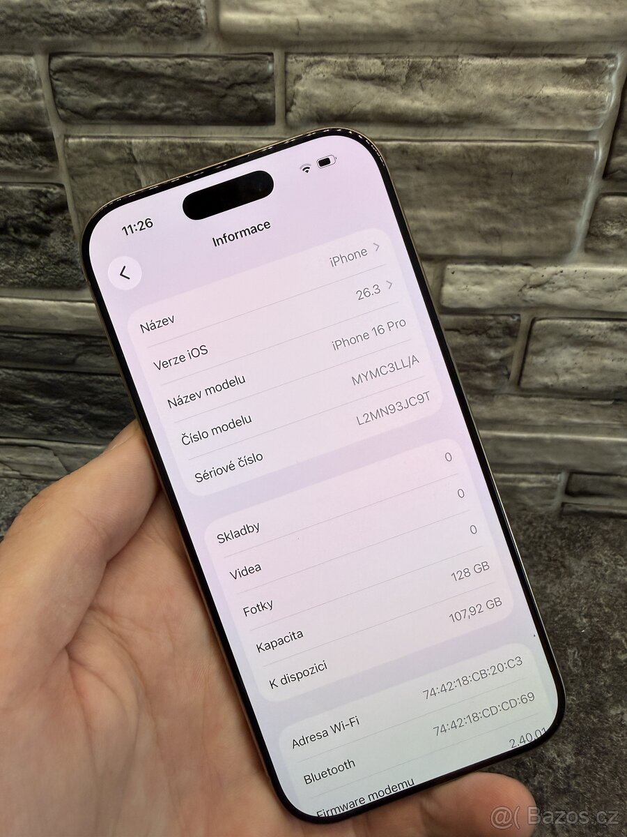 iPhone 16 Pro 128GB Desert titanium, baterie 92%, e-sim - 2