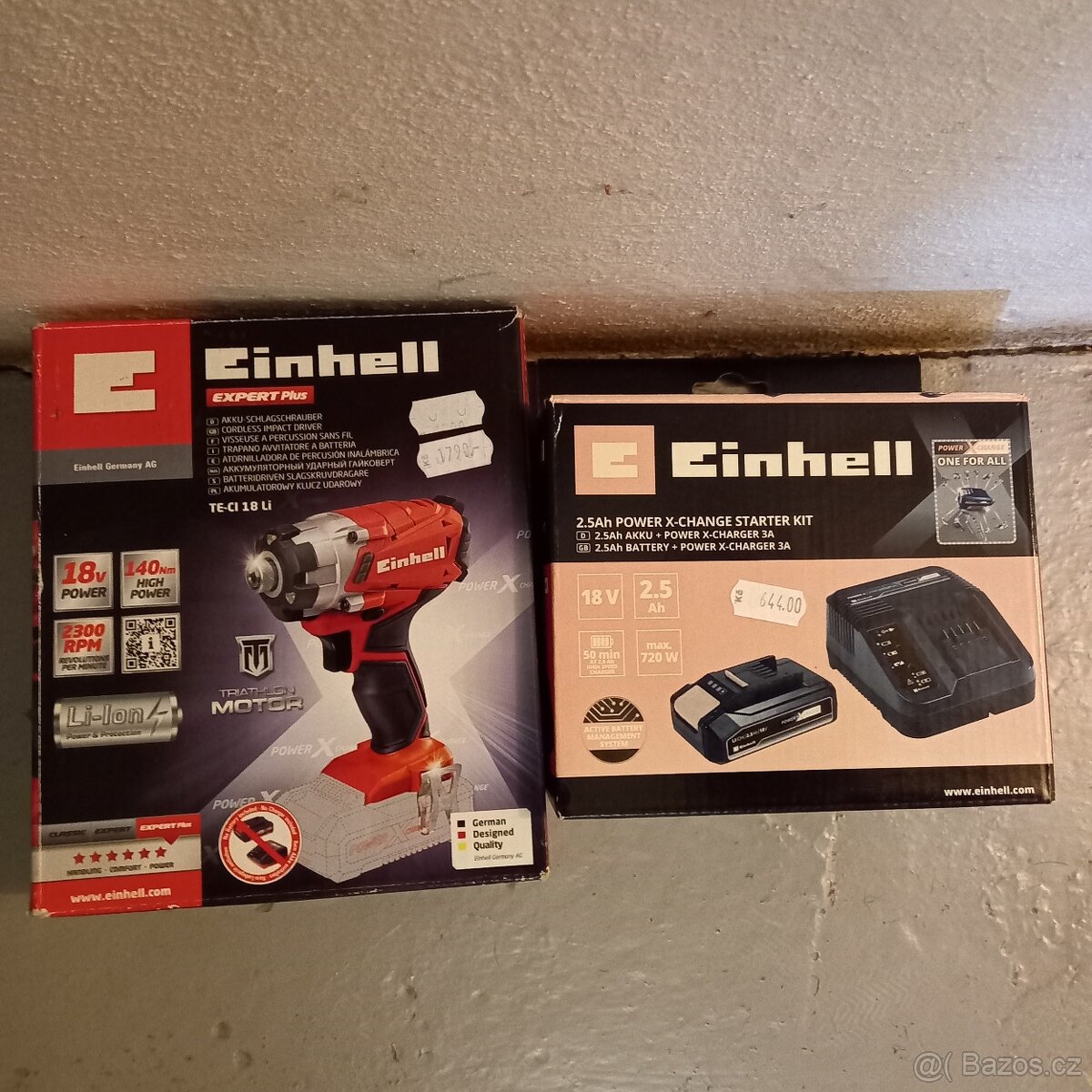 Rázový utahovák AKU Einhell+baterie - 2