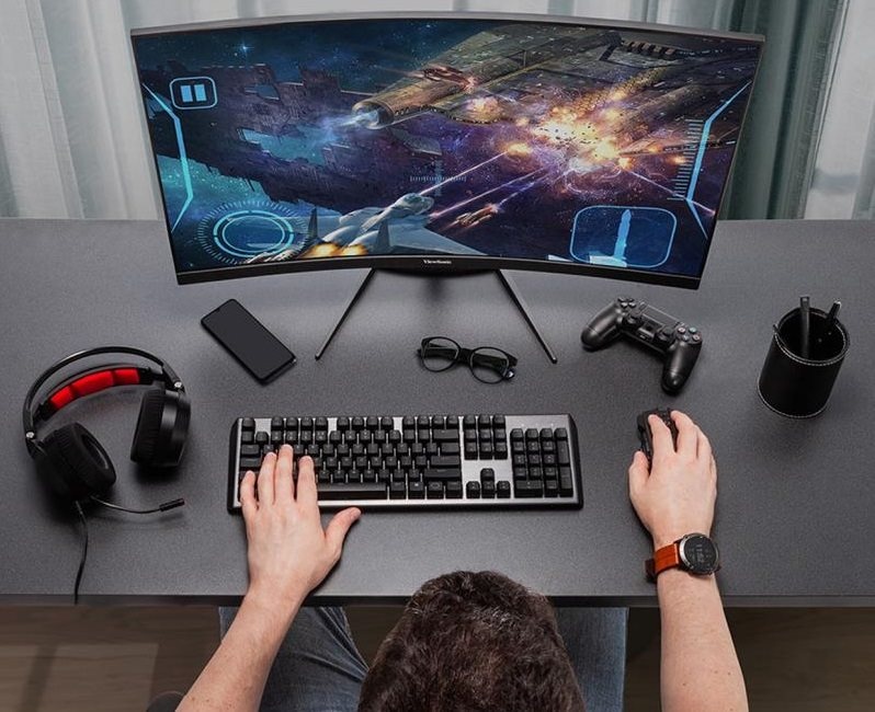 Herní prohnutý 24ˇViewSonic VX2418C Gaming,záruka - 2
