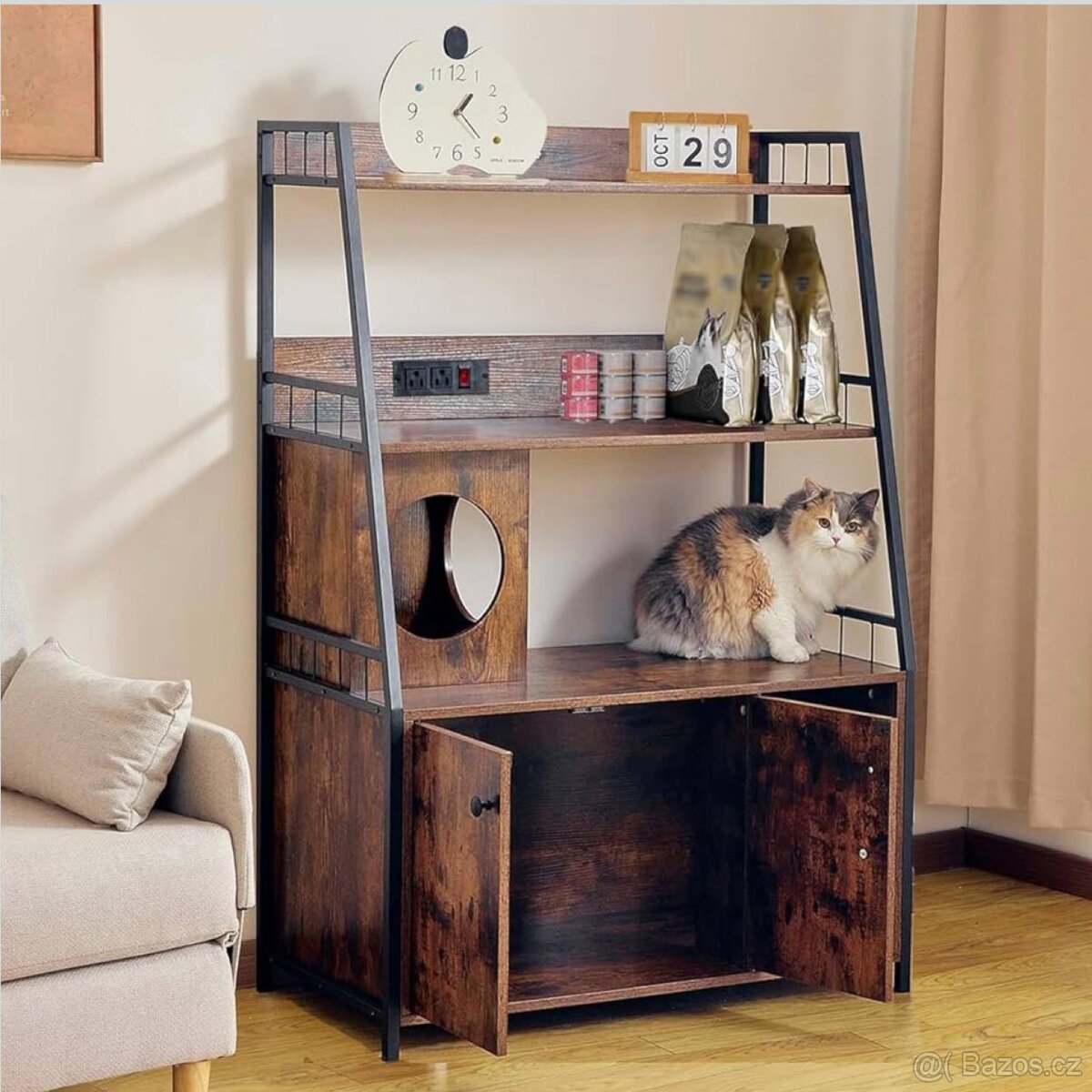 Multifunkční skříň do kuchyně s modulem pro kočku - 2