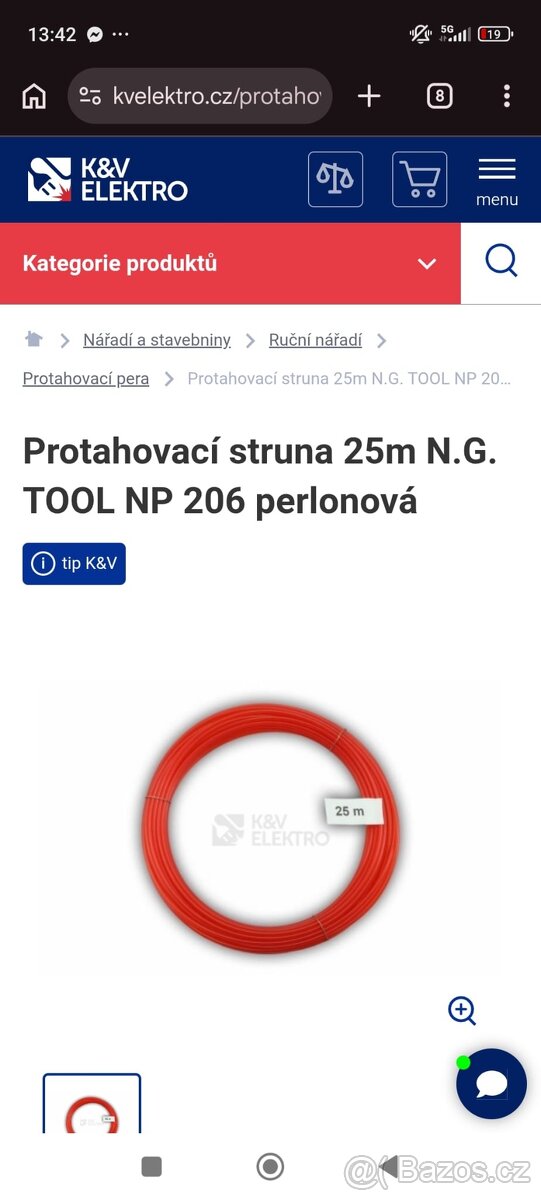 Protahovací struna perlonová 4mm - 2