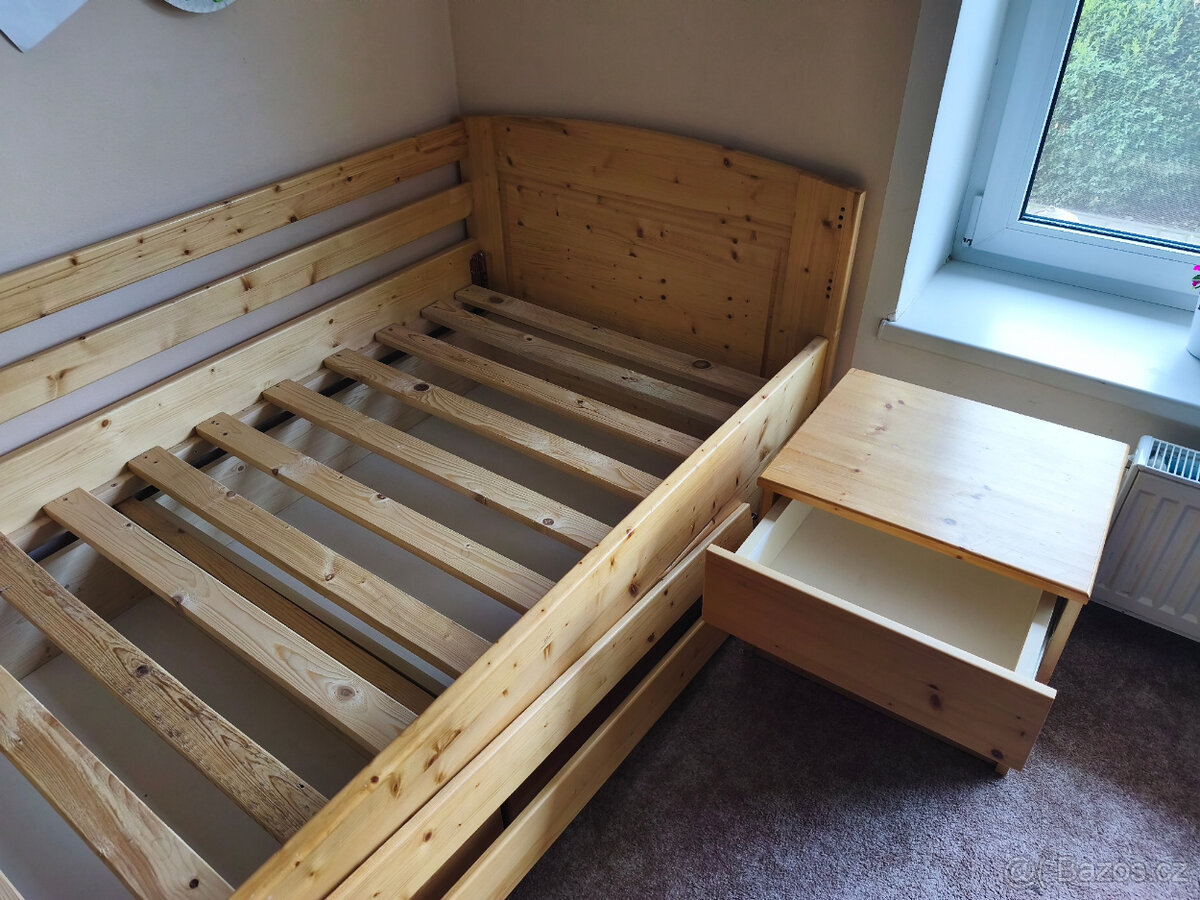 Postel 90x200 vč. nočního stolku - 2