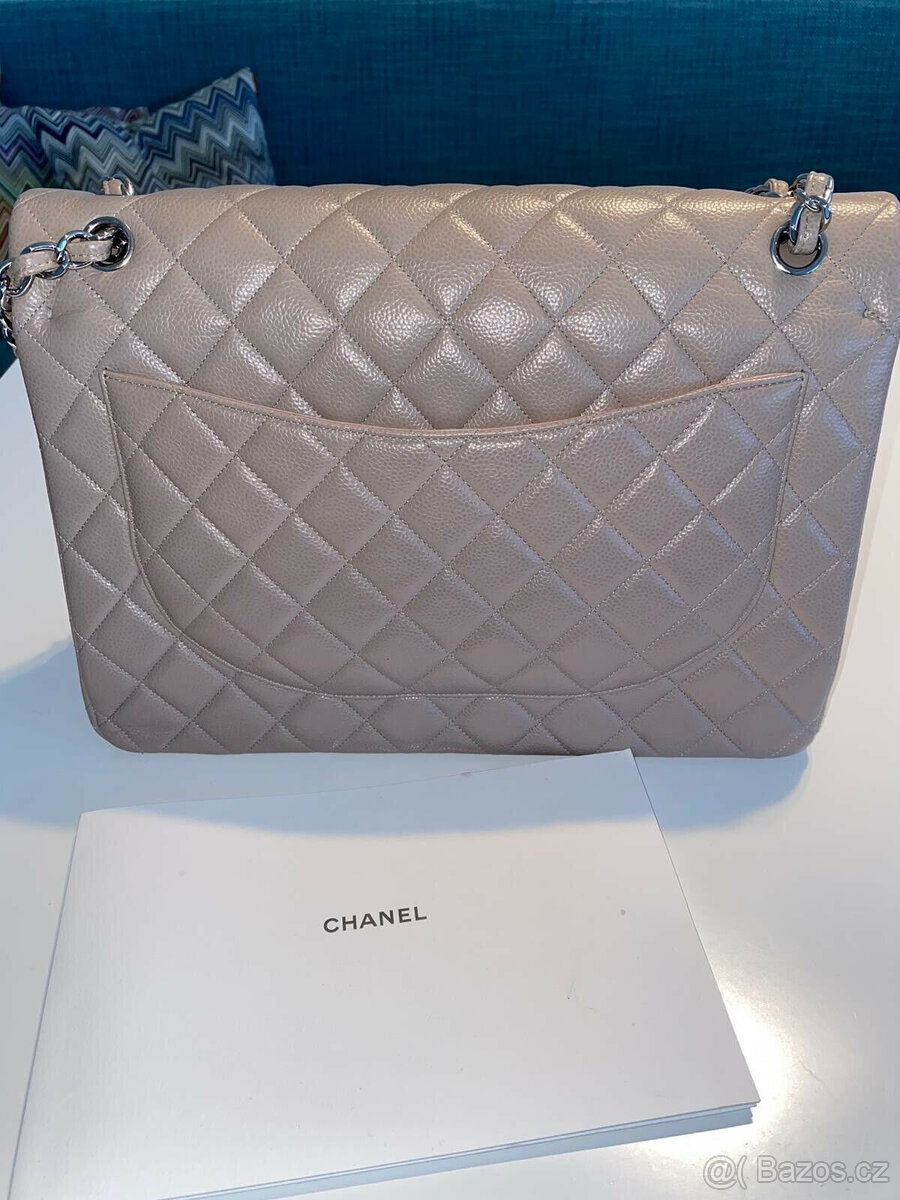 Originální kabelka Chanel 2.55 Jumbo, kaviárová kůže - 2