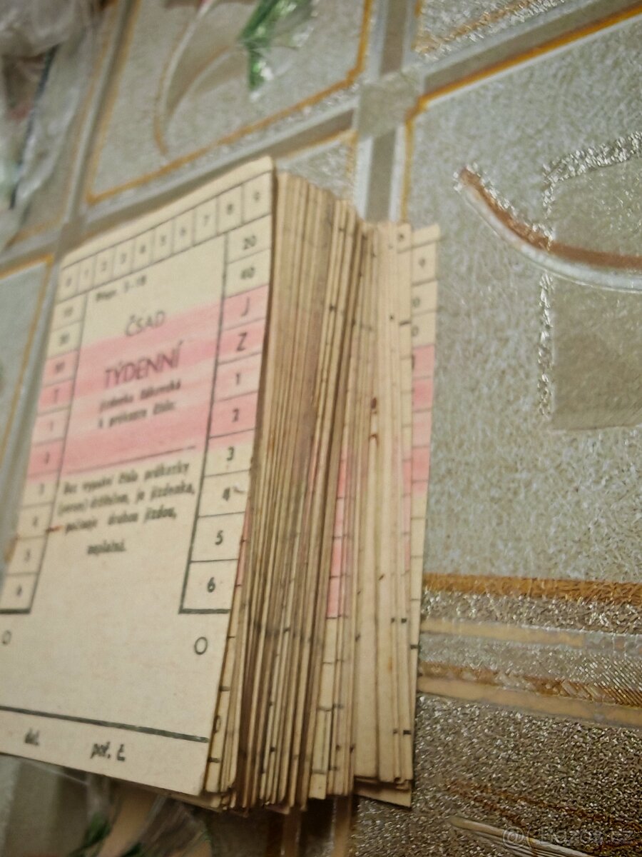 Staré jízdenky ČSAD – žákovské / týdenní – větší množství - 2