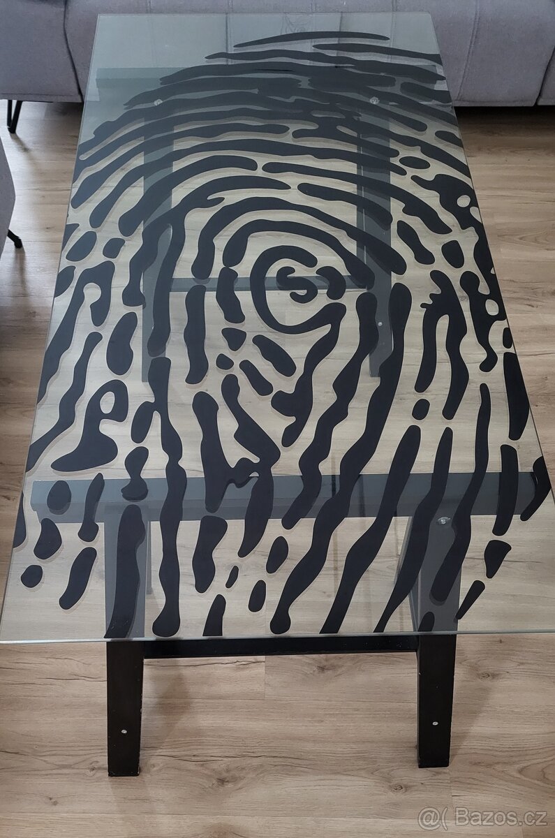 Psací stůl se skleněnou deskou - 2