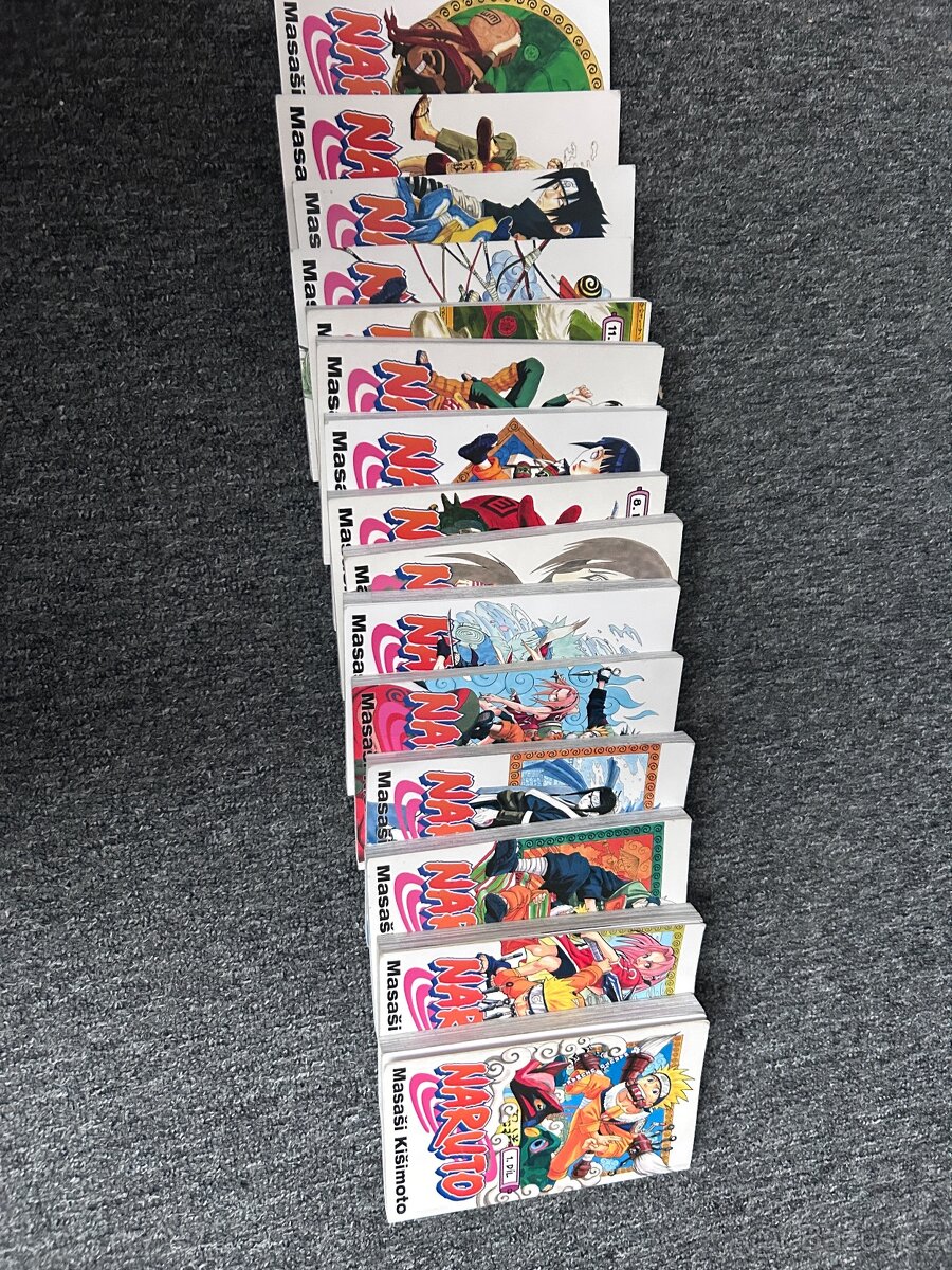 📚 Prodám mangu Naruto (dĂly 1–15) - 2