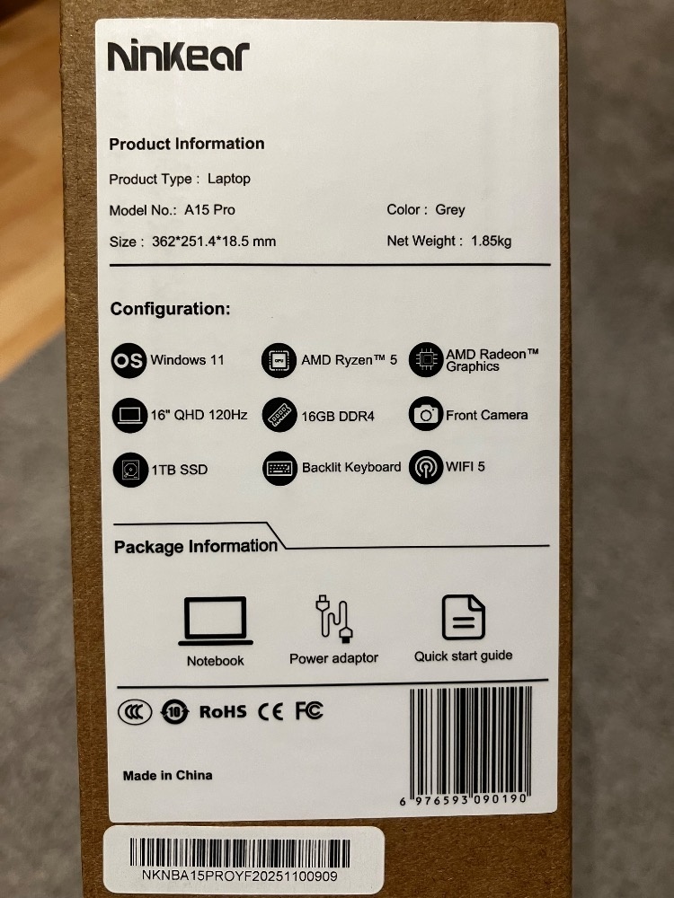 Notebook – Ninkear A15 Pro - 2